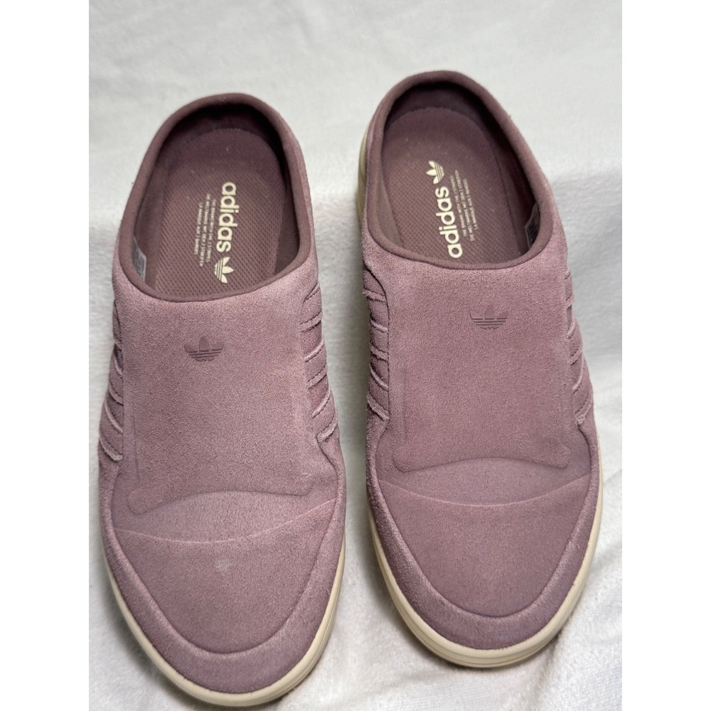 Adidas Originals Nizza Platform Mules Mauve Suede Slip On Shoes Womens 7 ID6661